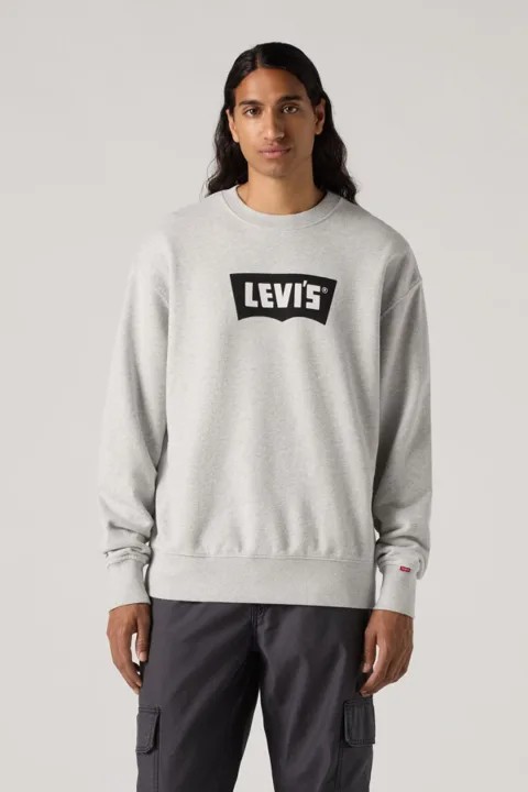 Levi's Sweat Shirt Col Rond Graphique Premium - Homme - Gris / Vtg Bw Logo Two Light Heather Grey - 2XL