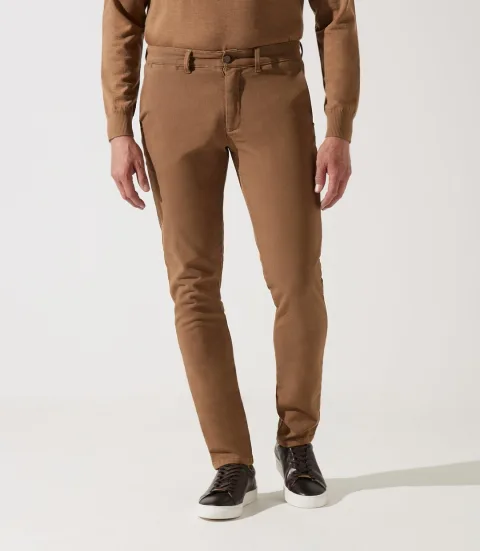 IZAC - Pantalon chino armuré camel VARFAIT