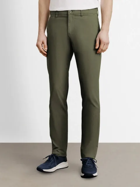 IZAC - Pantalon coton stretch kaki