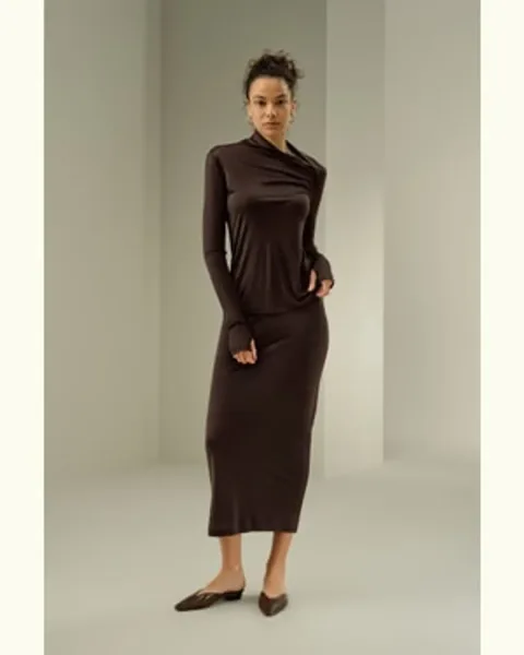 LILYSILK Top En Soie Femme Indispensable Dans Une Garde-Robe Soie De Mûrier Sophistiqué Et Élégant Qui Épouse Délicatement Vos Courbes Cacao L