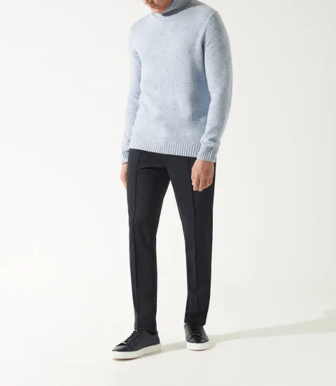 IZAC - Pull col roulé bleu ciel