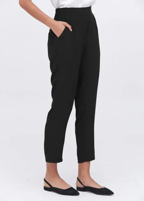 Classique Neuf Point Pantalon Cigarette Taille Moyenne