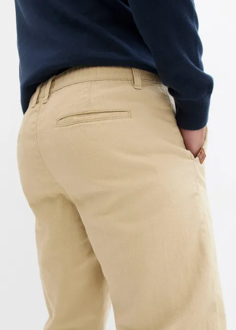 Pantalon chino droit et ample, 100% coton