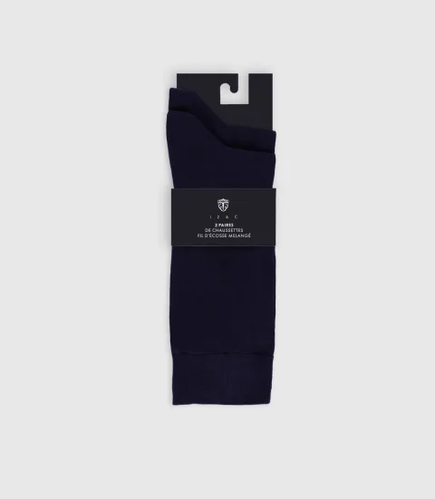 IZAC - Pack de 2 chaussettes unies marine