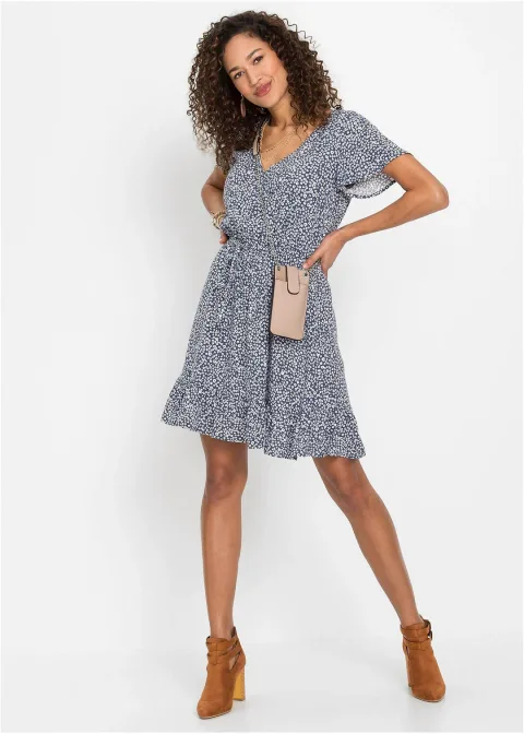 Robe courte en viscose