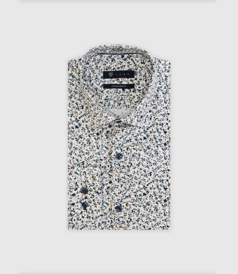 IZAC - Chemise fleurie marine