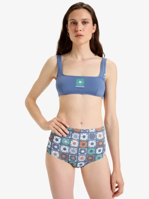 Oman - Haut de bikini tank pour Femme Bleu