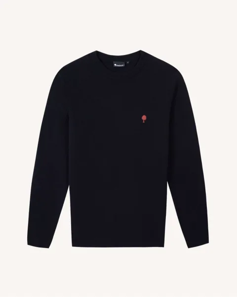 Pull en laine bleu marine - MARLY
