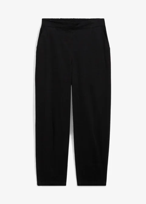 Pantalon à enfiler en coton élastiqué