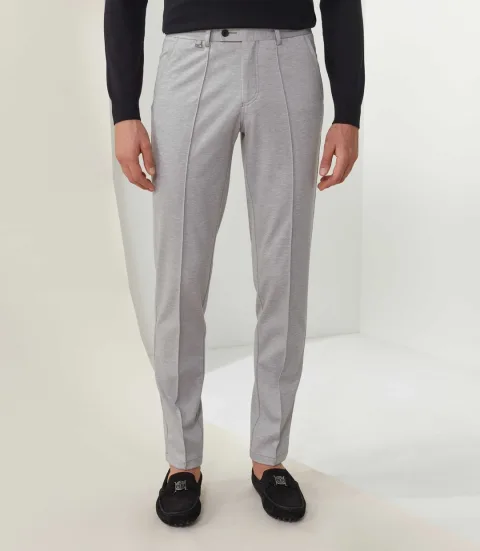 IZAC - Pantalon gris-clair ''Iles''