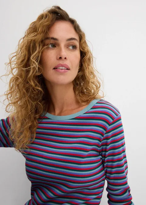 T-shirt côtelé en coton
