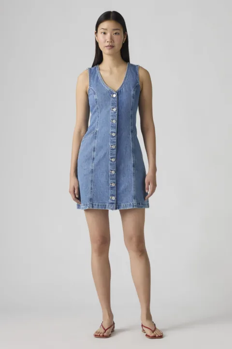 Levi's Robe Sans Manche Vianna - Femme - Bleu / Pecial Showing - XS