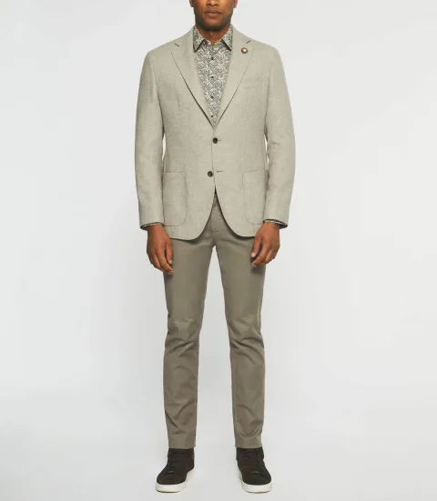 IZAC - Veste à deux boutons beige DOLCE