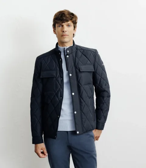 IZAC - Blouson col chemise marine