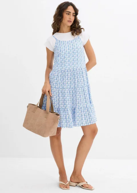 Robe fluide en viscose à fines bretelles
