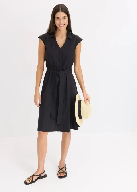 Robe-chemise avec ceinture à nouer