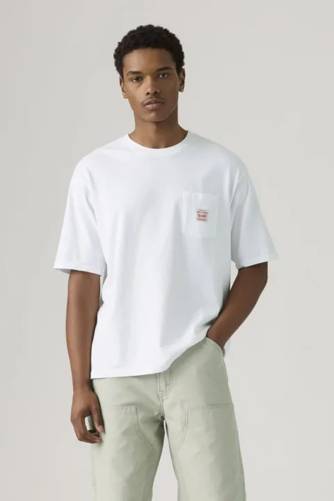 Levi's T Shirt Workwear - Homme - Blanc / Bright White - 2XL