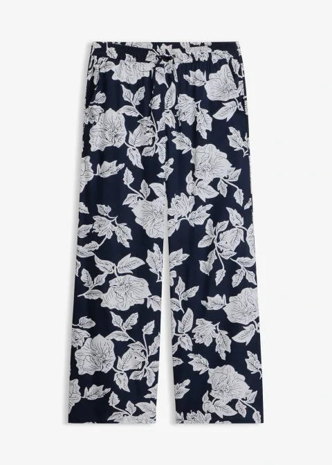 Pantalon palazzo en viscose fluide