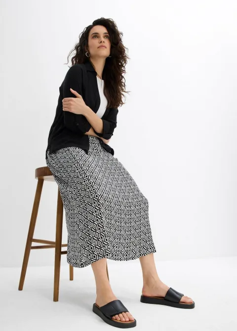 Jupe longue en viscose effet f