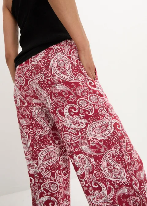 Pantalon palazzo doux en viscose extensible
