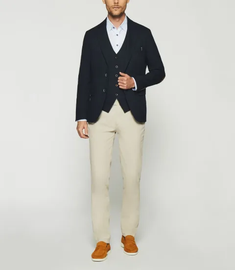 IZAC - Veste casual 2 boutons marine