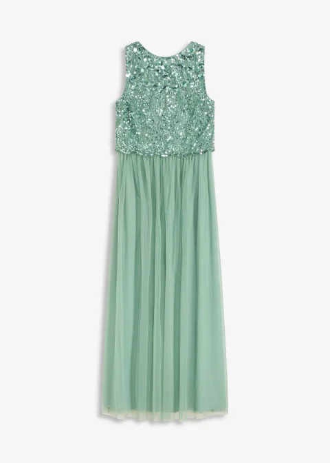 Robe longue avec haut brodé de sequins