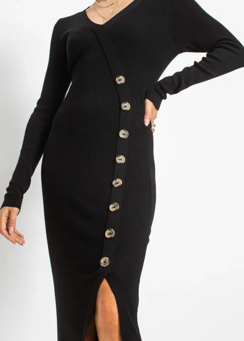 Robe en maille de viscose mélangée