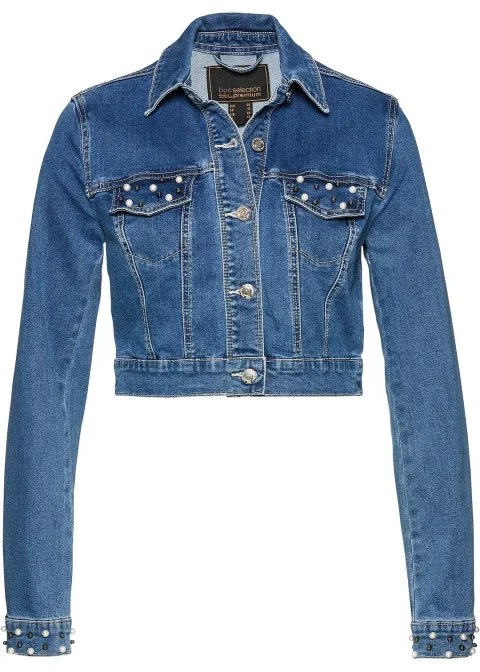 Boléro en jean avec perles