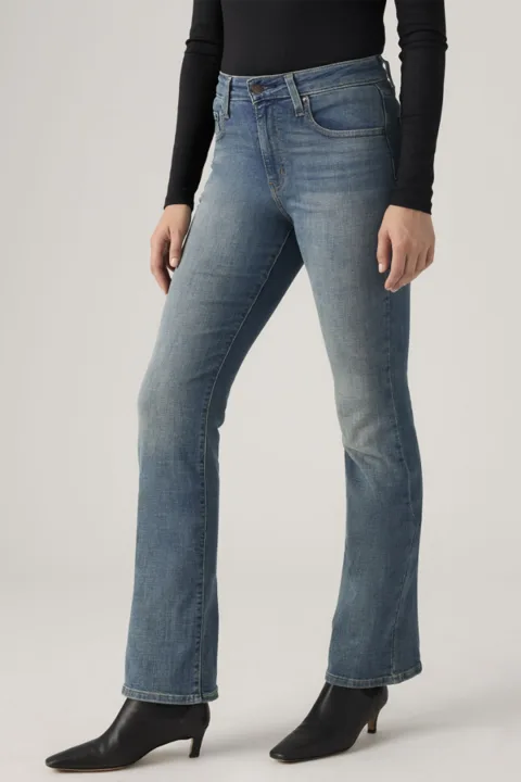 Levi's Jean 725 Taille Haute Bootcut - Femme - Bleu / Dark Indigo Worn In - 32X32