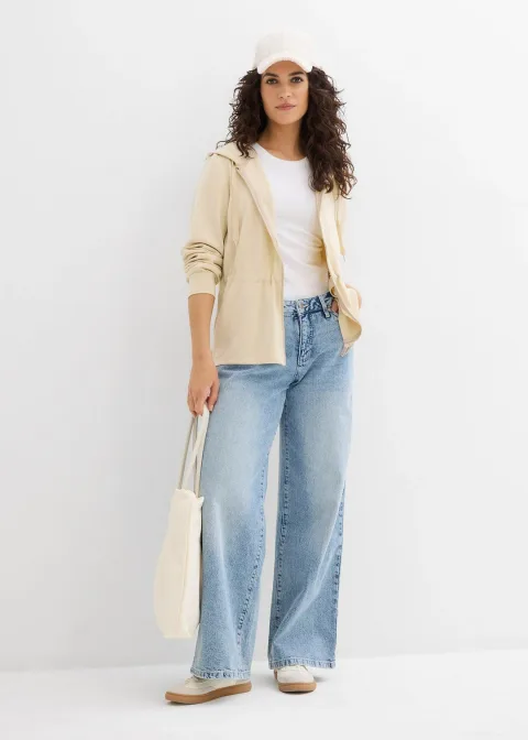 Sweat zippé à capuche, extensible