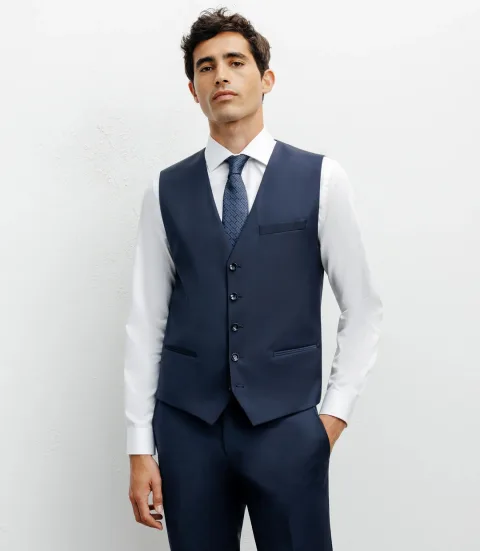 IZAC - Gilet ville aspect brillant bleu