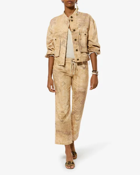 Veste Cyndel - Femme - Désert - Taille40 - Isabel Marant - Collection Été Femme - Nouvelle Collection Capsule La Riviera