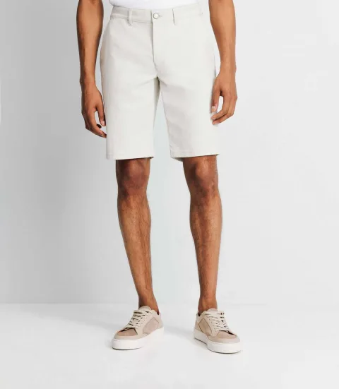 IZAC - Bermuda armuré beige