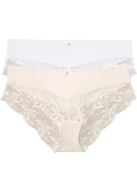 Lot de 2 culottes avec dentelle