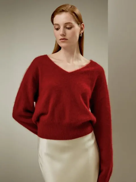 LILYSILK Pull En Cachemir Femme Vêtements De Transition 100 % Cachemire Bleu D'Illusion L
