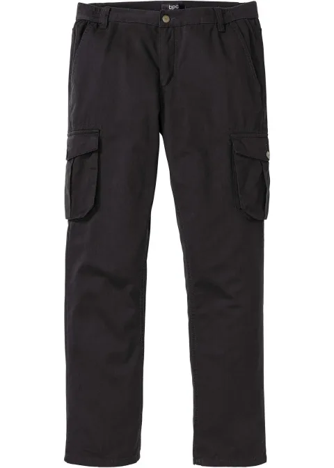 Pantalon cargo regular et droit, taille élastiquée