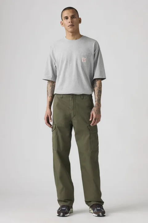 Levi's Pantalon XX Cargo Baggy - Homme - Vert / Forest Night Canvas - 36X34