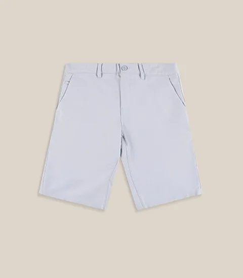 IZAC - Bermuda coton stretch bleu clair