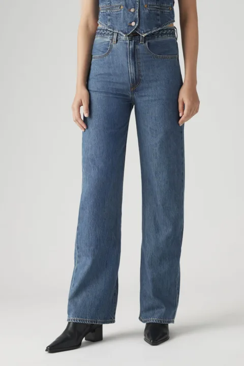 Levi's Jean Ribcage Wide Leg Braided Lightweight - Femme - Bleu / Big Yikes - 34X32