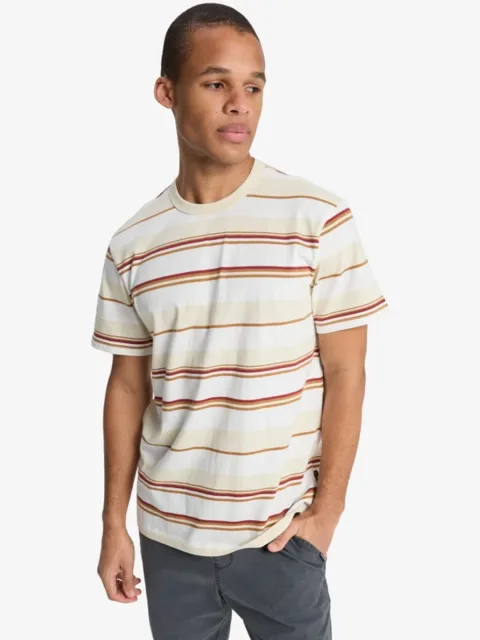 Lekoni Stripe - T-Shirt à manches courtes pour Homme Blanc