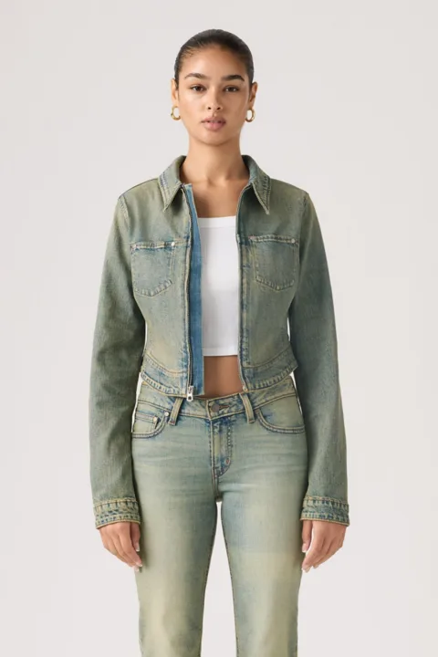 Levi's Veste Trucker Y2K Stretch Fitted - Femme - Bleu / Miners Business Fitted - XS
