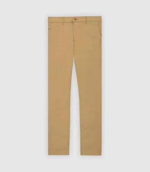 IZAC - Pantalon satin camel