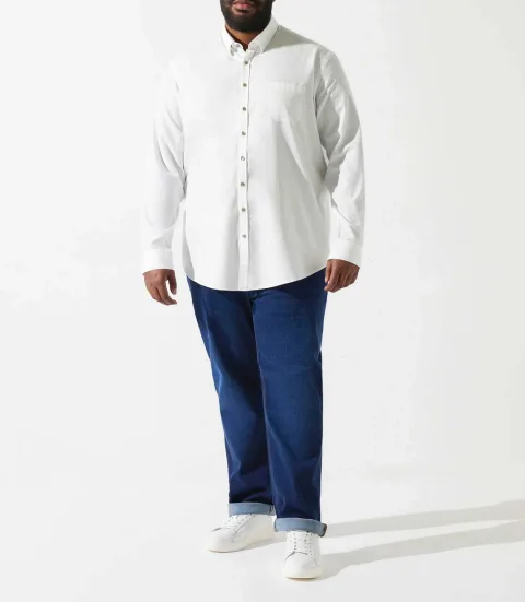 IZAC - Chemise regular à coudières blanche KENTABT
