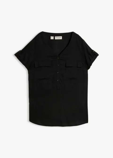 Blouse en viscose à manches courtes