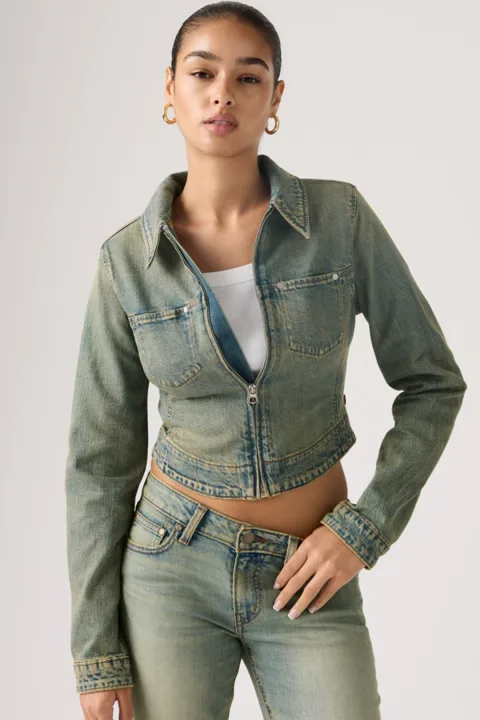 Levi's Veste Trucker Y2K Stretch Fitted - Femme - Bleu / Miners Business Fitted - XS