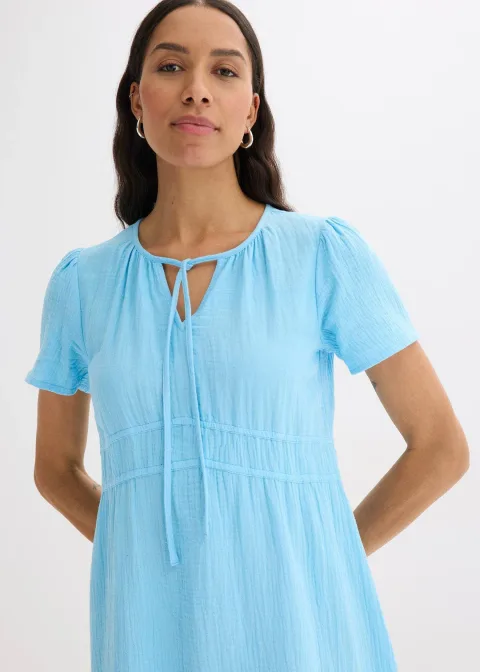 Robe tunique en gaze de coton