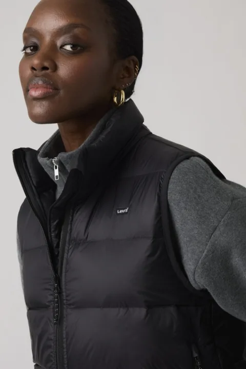 Levi's Veste Sans Manche Pliable Polly - Femme - Noir / Caviar - S