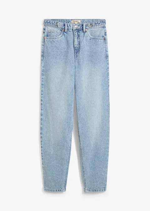 Jean mom taille haute, cropped