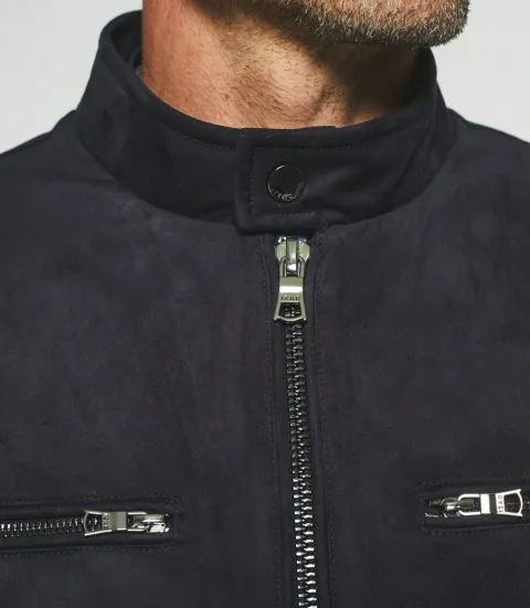 IZAC - Blouson en suédine marine MALWEN