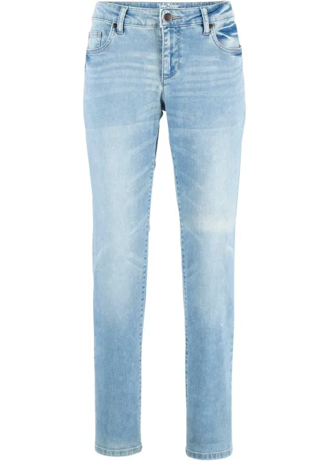 Jean droit taille mi-haute, extensible